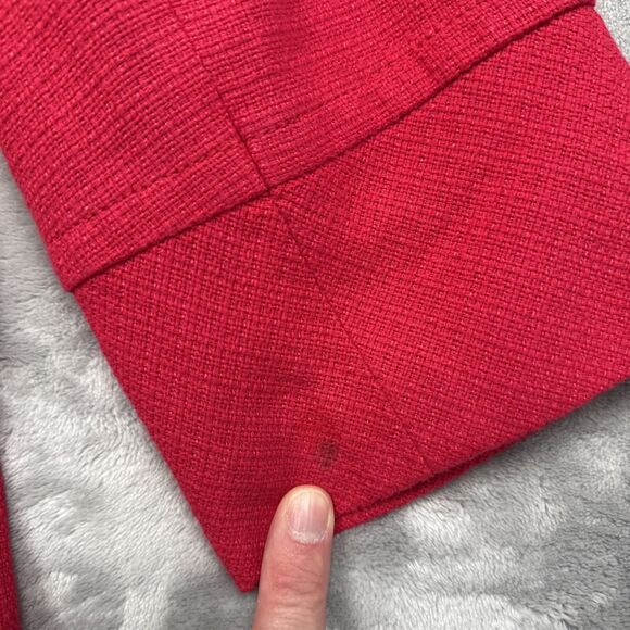 Talbots Women’s Size 12 Red Cotton Blend Peacoat Button Front Lined Classic Jack - Picture 10 of 10